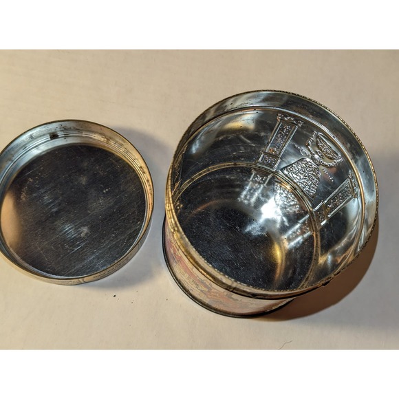 Vintage E. Otto Schmidt Germany Cookie Round Tin Nurnberger Land Geht Dutch - Picture 7 of 9